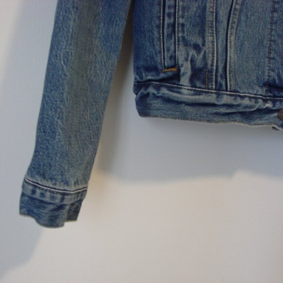 Levi's Sherpa Denim Trucker Jacket Premium Levi's Snap Buttons Size Small - Picture 13 of 16
